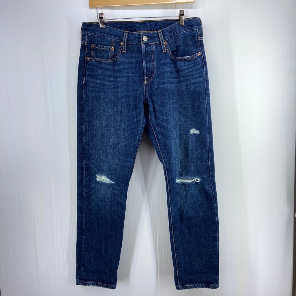 Levis 501 T Taper Jeans Blue Denim Buttonfly Womens 28